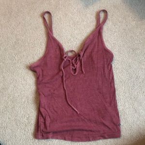 Lace up tank top